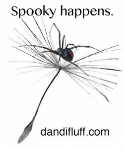 Dandelion fluff spider spooky